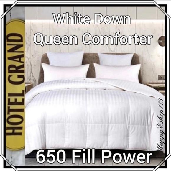 Hotel Grand Bedding Hotel Grand White Down Queen Comforter 9 X 98